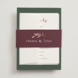 "Queen Anne's Lace" - Wedding Invitations in Garden by Jennifer Wick - Assembled with Belly Band