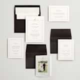 "Framed Monogram" - Wedding Invitations in Silk by Kelly Schmidt - Invitation Suite