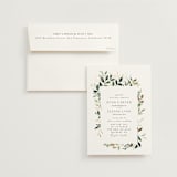 "Garden Serenity" - Wedding Invitations in Greenery by Itsy Belle Studio - Invitation with Envelope