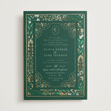 "Illuminated Storybook" - Wedding Invitations in Evergreen by Alethea and Ruth - Front