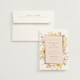 "Jardin" - Wedding Invitations in Carnation by Everett Paper Goods - Invitation with Envelope
