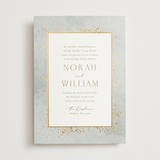 "Effervescent" - Wedding Invitations in Dove by Meggy Masters - Front