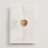"storybook garden" - Wedding Invitations in Buttercup by Karidy Walker - Assembled with Vellum Wrap and Wax Seal