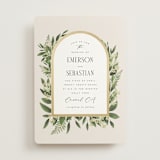 "Bliss" - Wedding Invitations in Champagne by Leah Bisch - Front