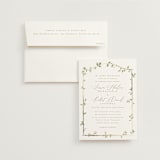 "Canopy" - Wedding Invitations in Ivy by Everett Paper Goods - Invitation with Envelope