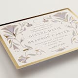 "Deco Nouveau" - Wedding Invitations in Vanilla by Lori Wemple - Detail