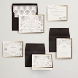 "Deco Nouveau" - Wedding Invitations in Vanilla by Lori Wemple - Invitation Suite