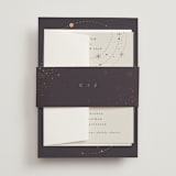 "North" - Wedding Invitations in Twilight by Baumbirdy - Assembled with Belly Band