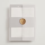 "North" - Wedding Invitations in Twilight by Baumbirdy - Assembled with Vellum Wrap and Wax Seal