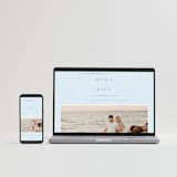 "Soleil" - Wedding Invitations in Sky by Kristie Kern - FREE Wedding Website