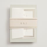"Soleil" - Wedding Invitations in Leaf by Kristie Kern - Assembled with Belly Band