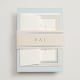 "Soleil" - Wedding Invitations in Sky by Kristie Kern - Assembled with Belly Band