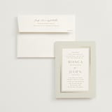 "Soleil" - Wedding Invitations in Leaf by Kristie Kern - Invitation with Envelope