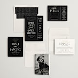"Unite" - Customizable Foil-pressed Wedding Invitations in White by Leah Bisch.