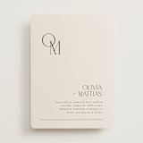 "Modern Corner" - Wedding Invitations in Linen by Kelly Schmidt - Front