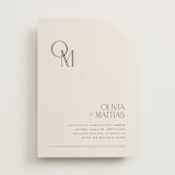 "Modern Corner" - Wedding Invitations in Linen by Kelly Schmidt - Front