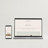 "Modern Corner" - Wedding Invitations in Linen by Kelly Schmidt - FREE Wedding Website