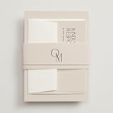 "Modern Corner" - Wedding Invitations in Linen by Kelly Schmidt - Assembled with Belly Band