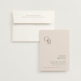 "Modern Corner" - Wedding Invitations in Linen by Kelly Schmidt - Invitation with Envelope