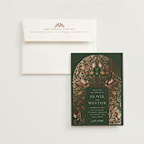 "Autumnal Arch" - Wedding Invitations in Leaf by Erin German - Invitation with Envelope