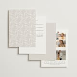 "Wildflower" - Wedding Invitations in Cotton by Jennifer Postorino - Back of Card Options