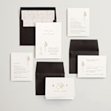 "Wildflower" - Wedding Invitations in Cotton by Jennifer Postorino - Invitation Suite