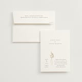 "Wildflower" - Wedding Invitations in Cotton by Jennifer Postorino - Invitation with Envelope