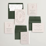"Deco Band" - Wedding Invitations in Blush by Kindred Fields - Invitation Suite