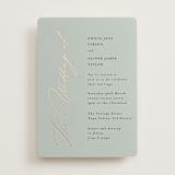 "Gilded Script" - Wedding Invitations in Sage by Angela Thompson - Front