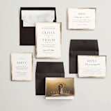 "Brushed Edge" - Wedding Invitations in Silk by Kelly Schmidt - Invitation Suite