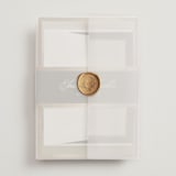 "Hillside" - Wedding Invitations in Graphite by Everett Paper Goods - Assembled with Vellum Wrap and Wax Seal