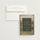 "Hillside" - Wedding Invitations in Graphite by Everett Paper Goods - Invitation with Envelope