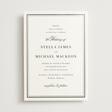 "Polished" - Wedding Invitations in Cotton by Jennifer Postorino - Front