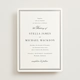 "Polished" - Wedding Invitations in Cotton by Jennifer Postorino - Front
