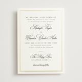 "Traditionalist" - Wedding Invitations in Snow by Sarah Brown - Front