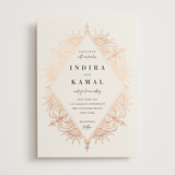 "Regal Mehndi" - Wedding Invitations in Champagne Rose by Oma N. Ramkhelawan - Front