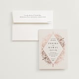 "Regal Mehndi" - Wedding Invitations in Champagne Rose by Oma N. Ramkhelawan - Invitation with Envelope