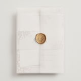 "Mandala Corners" - Wedding Invitations in Peony by Oma N. Ramkhelawan - Assembled with Vellum Wrap and Wax Seal