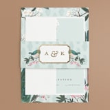 "Royal Wedding" - Wedding Invitations in Mint by Teju Reval - Assembled with Belly Band