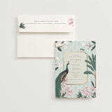 "Royal Wedding" - Wedding Invitations in Mint by Teju Reval - Invitation with Envelope