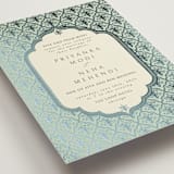 "Aatreya" - Wedding Invitations in Aqua by Pati Cascino - Detail