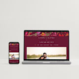 "Bright abstract" - Wedding Invitations in Sangria by Jessica Corliss - FREE Wedding Website
