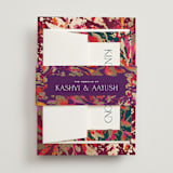 "Bright abstract" - Wedding Invitations in Sangria by Jessica Corliss - Assembled with Belly Band