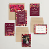 "Bright abstract" - Wedding Invitations in Sangria by Jessica Corliss - Invitation Suite