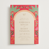 "Indian garden" - Wedding Invitations in Sindoor by Creo Study - Front