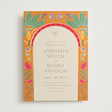 "Indian garden" - Wedding Invitations in Narangi by Creo Study - Front