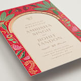 "Indian garden" - Wedding Invitations in Sindoor by Creo Study - Detail