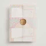 "Indian garden" - Wedding Invitations in Narangi by Creo Study - Assembled with Vellum Wrap and Wax Seal