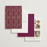 "Amber Palace" - Wedding Invitations in Garnet by Chris Griffith - Back of Card Options