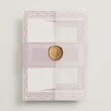 "Amber Palace" - Wedding Invitations in Garnet by Chris Griffith - Assembled with Vellum Wrap and Wax Seal